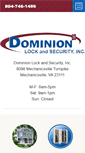 Mobile Screenshot of dominionlock.com